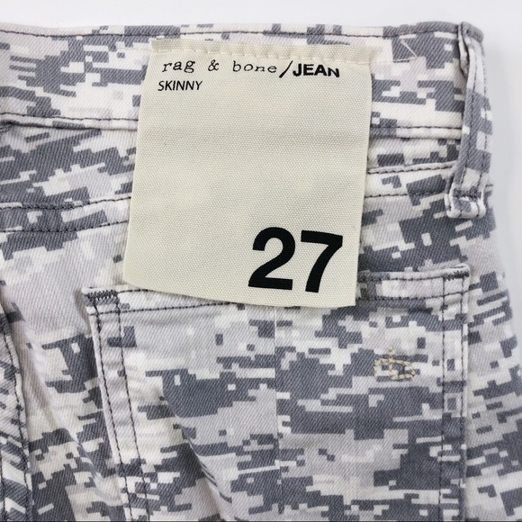 Rag & Bone Gray Camo Jeans NWOT - Picture 3 of 8